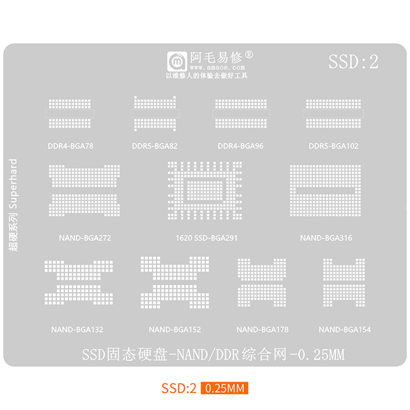 Ddr5 Kit - BGA Reballing Stencil para SSD NAND