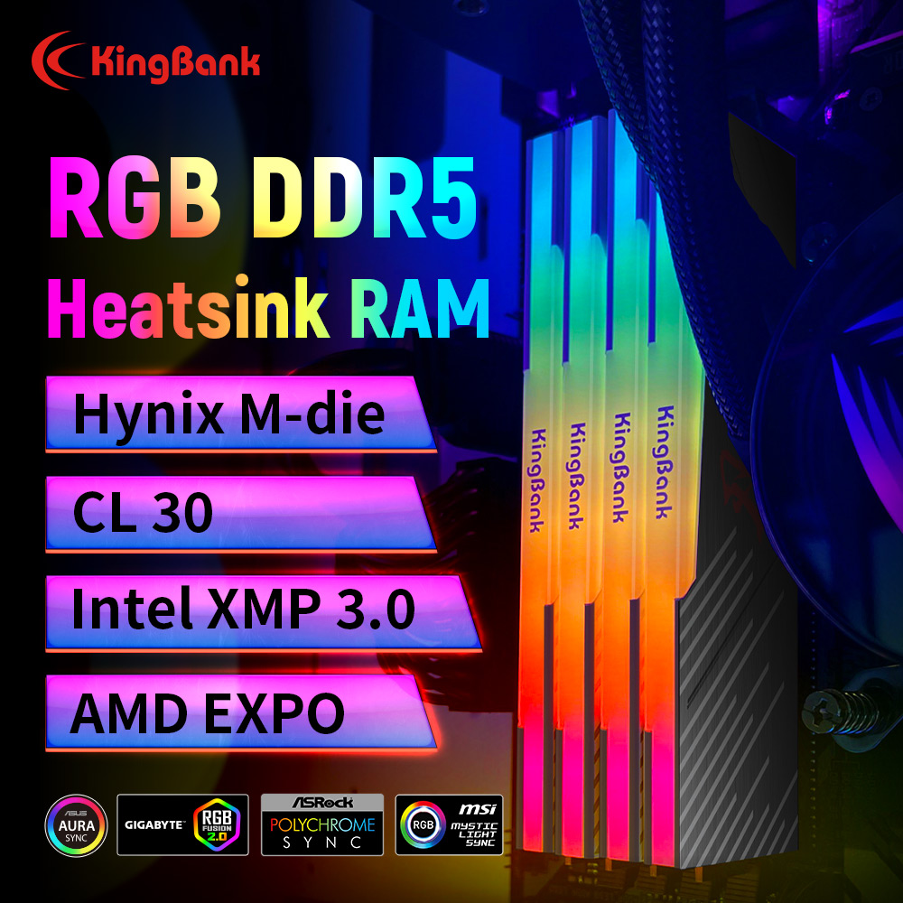 Memória KingBank KRRB DDR5 RGB - Ddr5 16Gb 6000Mhz avaliação e preço