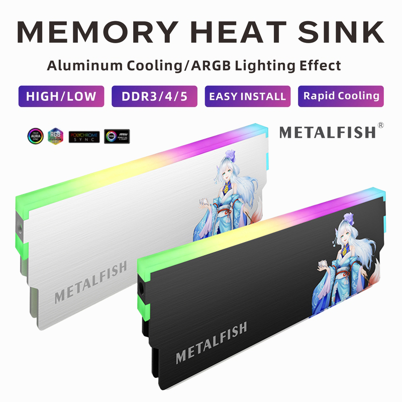 METALFISH DRAM Dissipador de c - Ddr5 Rgb Ram avaliação e preço